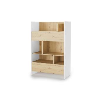 Regał 92x138 biały/dąb artisan BED CONCEPT BC26