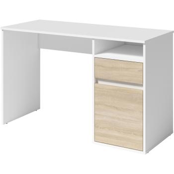 Biurko BILLY biały / dąb sonoma