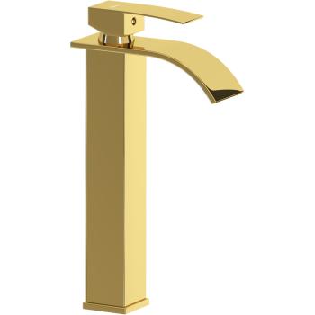 Bateria umywalkowa wysoka YUTA 01 złoty połysk