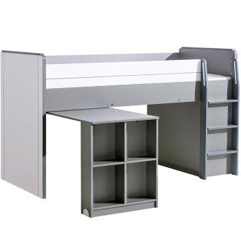 Łóżko piętrowe z biurkiem COMI GM15 popiel / biały