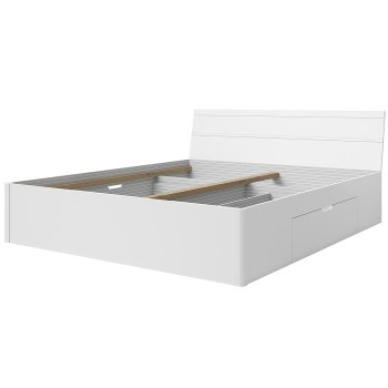 Łóżko z szufladami 160x200 DELTA BE51 białe
