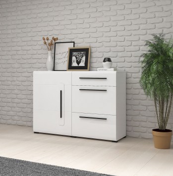 Komoda TULSA TU45 biały / biały połysk
