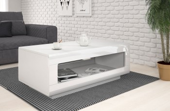 Stolik kawowy TULSA TU99 biały / biały połysk