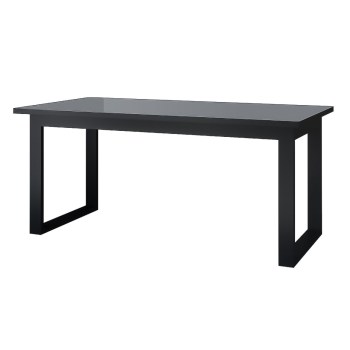 Stół rozkładany HELIO HE92 czarny / szare szkło
