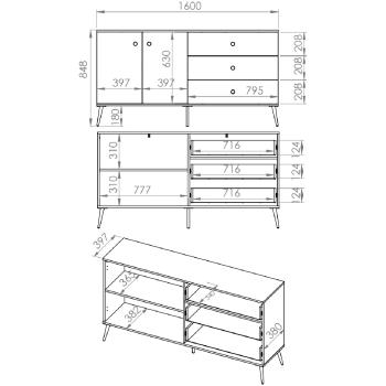 Wymiary: Komoda SOLER 03